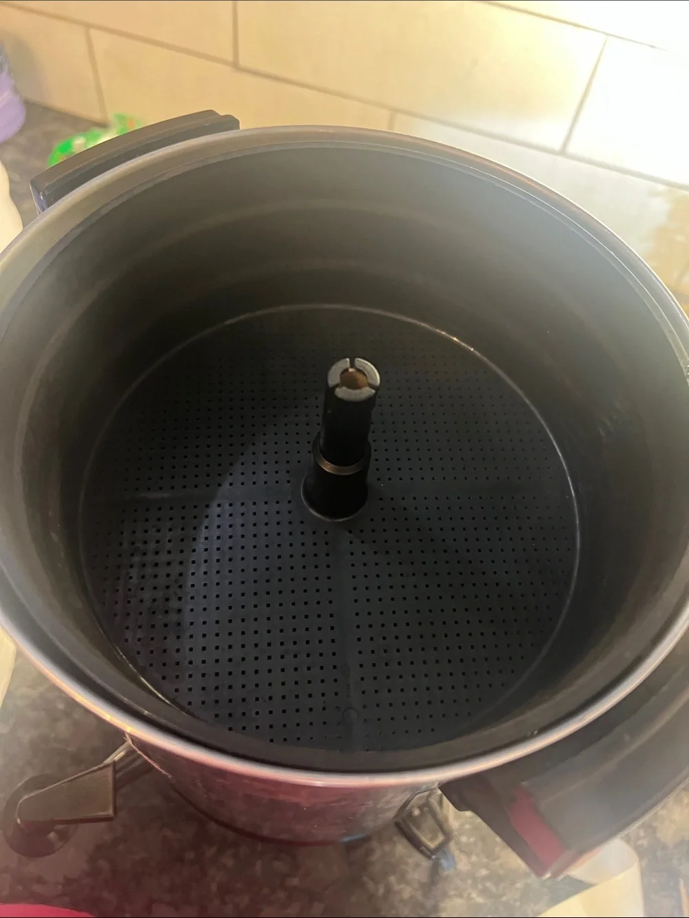West Bend Stainless Steel Coffee Urn with Black Lid and Spout - Home Kitchen